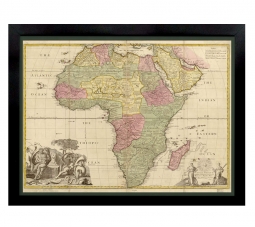 Historic 1725 Map of Africa