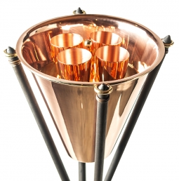 Copper Wine Bucket with Nesting Goblet Holder