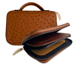 Ostrich Leather Carry Case