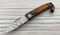 Rinkhals Damasteel Rose in Desert Ironwood