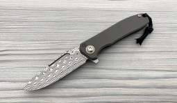 imambaⓇ Flipper Damasteel Rose in Solid Titanium