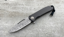 imambaⓇ Flipper Damasteel Rose in Solid Titanium