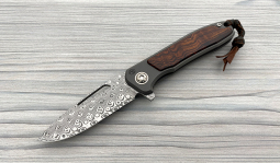 imambaⓇ Flipper Damasteel Rose in Desert Ironwood