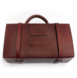 Branded Leather Scotch Carrier