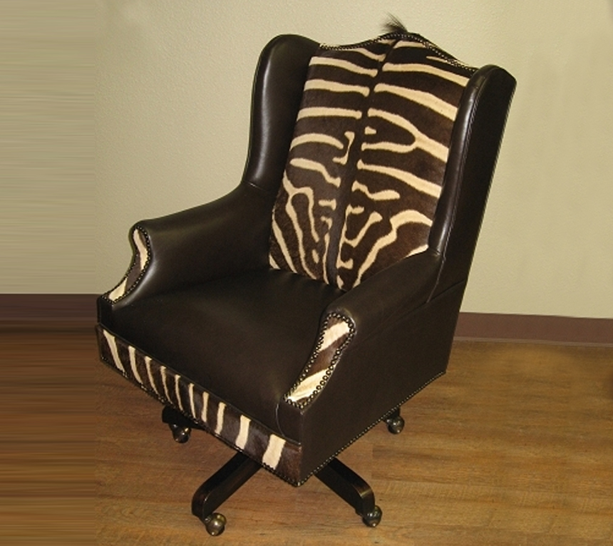 Zebra Skin Office Chair: African Sporting Creations